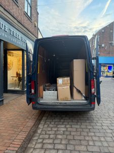 Van carrying High-value goods for safe delivery