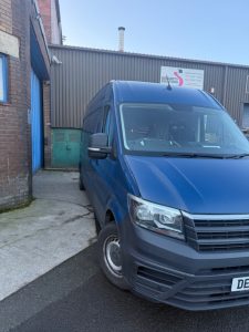 Same Day courier van loading in Manchester